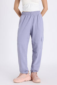 Zivame Knit Cotton Loungewear Bottom - Silver Bullet — thumbnail 2